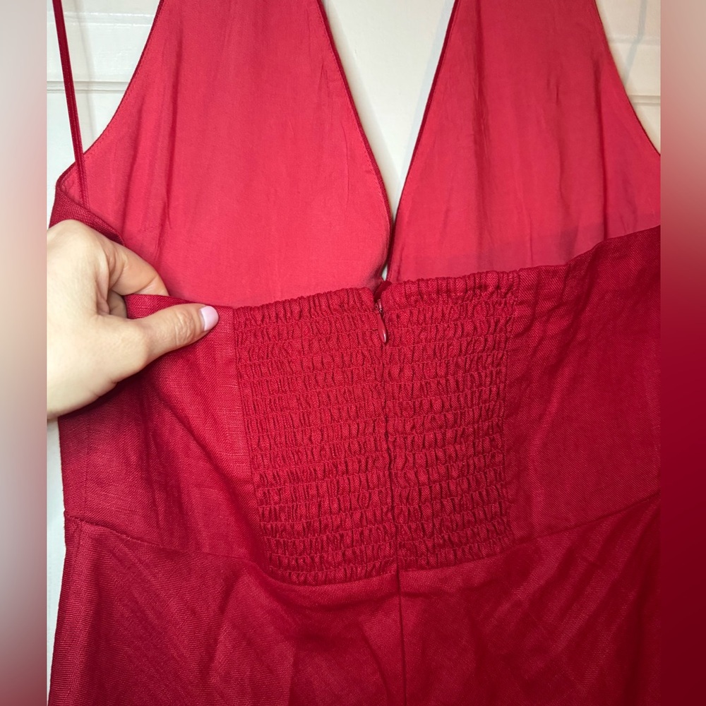 NWT Reformation Delilah linen halter maxi dress - Picture 8 of 11